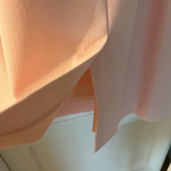 ELIZAJ Ella Ruffle Cascade Crepe Sheath Dress In Blush - Picture 10 of 14